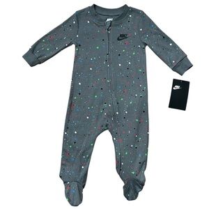 Nike Baby Multicolor Paint Splatter Footed Coverall One piece - Size 6M